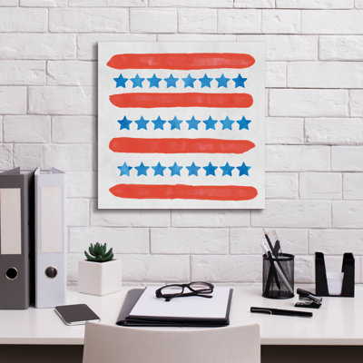 'Patriotic Pattern' by Erin Clark Canvas Wall Art