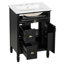 Meuble-lavabo moderne avec tiroir rabattable et rangement ajustable-1345325806