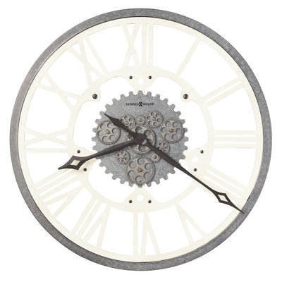 Zeila Wall Clock, Aged White