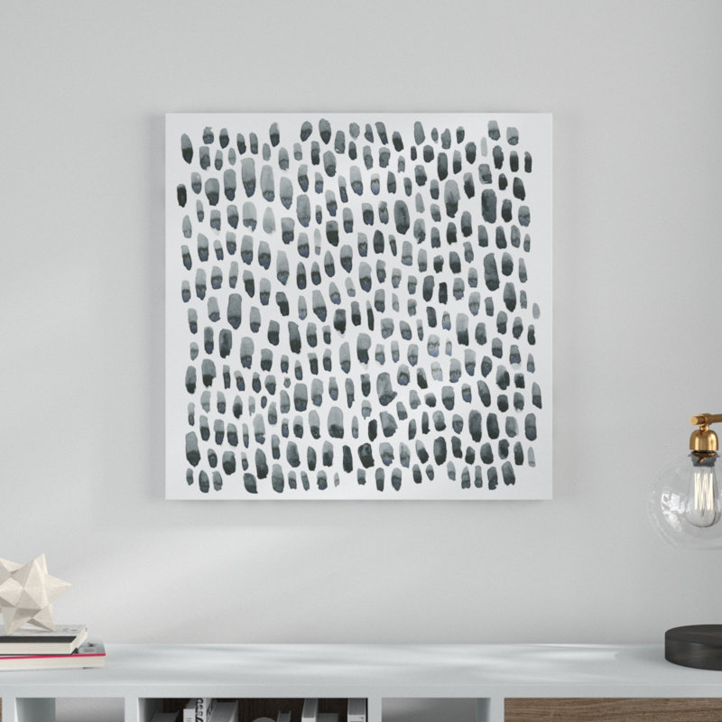 Blue Grey Tessera I by Emma Scarvey - Wrapped Canvas Painting, 76cm H x 76cm W
