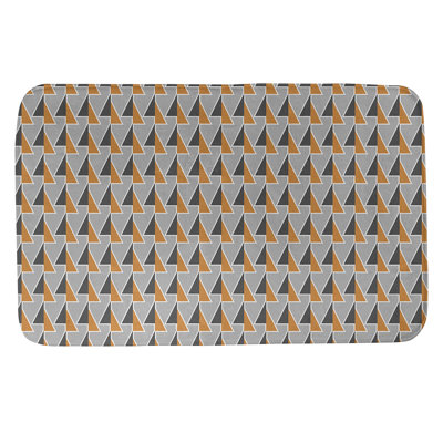 Tapis de bain géométrique antidérapant à motif de flèches décalées