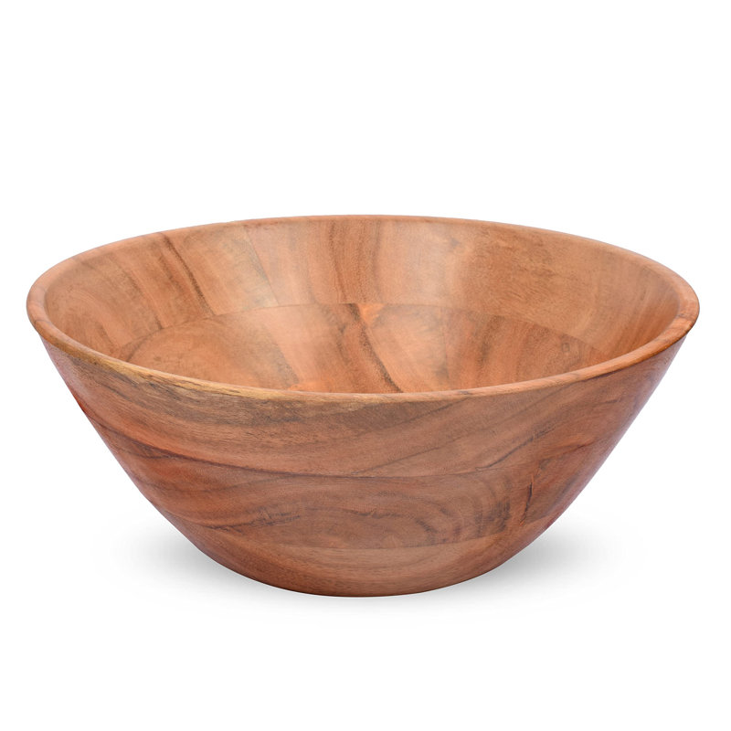 Union Rustic Kevondra Wood Salad Bowl