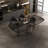 Dehja Glass Top Metal Base Dining Table-842622007