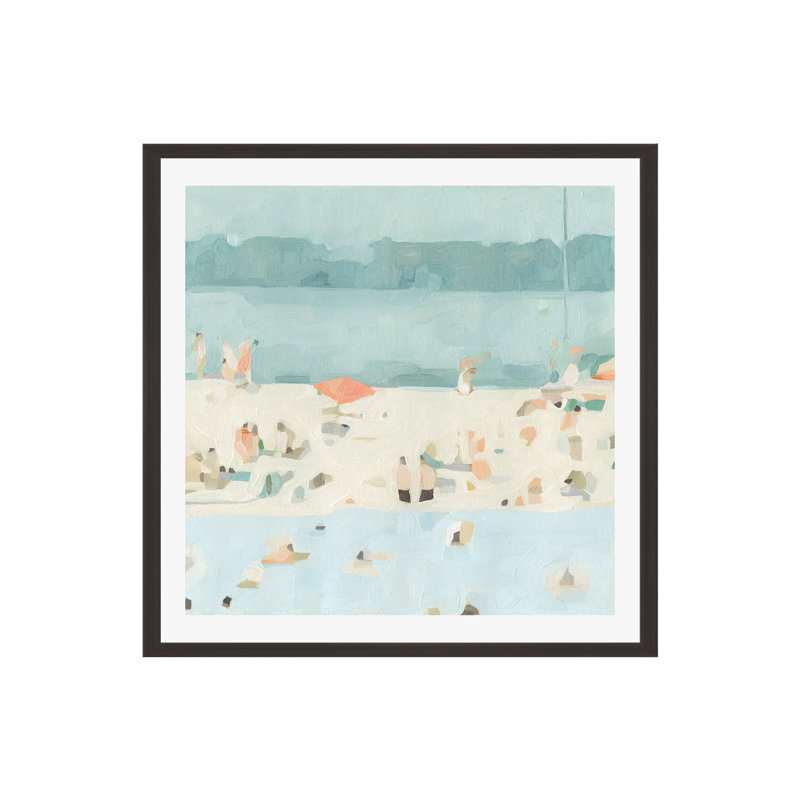 Sea Glass Sandbar II by Emma Scarvey, 12"H x 18"W, Espresso