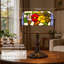 Lampe de table de banquier en verre coloré rétro 12,6 "avec base E26, ampoule incluse, interrupteur marche / arrêt pour bureau personnel, bibliothèque, chambre à coucher, bureau