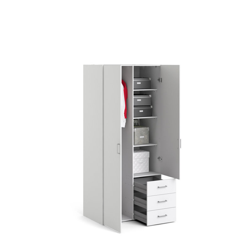 Cassiano 2 Door Manufactured Wood Wardrobe
