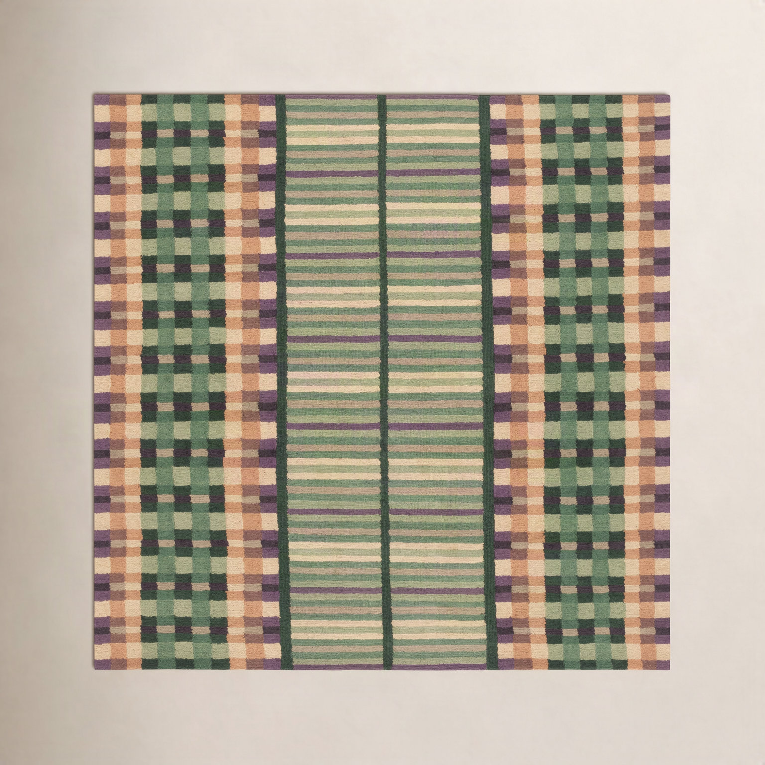 Karson Hand-Tufted Geometric Rug, Square 6'