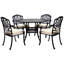 Chetek 4 - Person Patio Dining Set with Round Table , Cushions Included