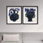 Indigo Vases Set Shadowbox Floral & Botanical Print by Oliver Gal, Black Frame, 16 x 20-130729503-138238836