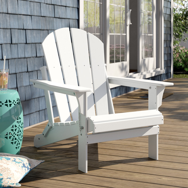 Chaise Adirondack pliante Vinnie, Blanc