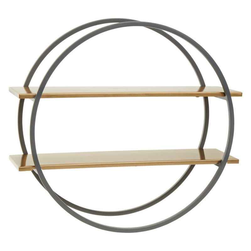 Simona 2 Piece Circle Metal Tiered Shelf