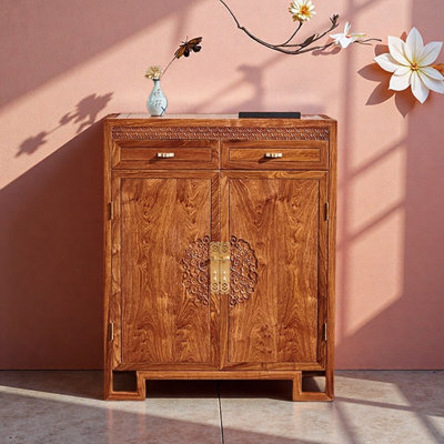 Solid wood furniture storage shoe cabinet
