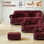 Canapé rembourré en velours de 41,3 po avec garniture cloutée et accoudoirs roulés, canapé Chesterfield moderne de style Mid-Century capitonné, comprenant 1 oreiller, bourgogne-694919419