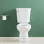 Toilette allongée blanche deux pièces, hauteur ADA Comfort 17 po, chasse puissante 1,28 GPF-126815983-126815982