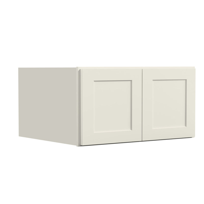 Armoire murale de style Shaker blanc antique L 33 po x P 24 po x H 18 po Homeibro Cozy Design, Crème