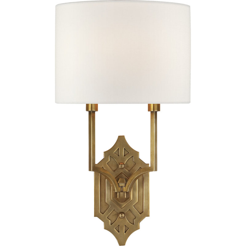 Thomas O'Brien Silhouette Fretwork Sconce, Hand-Rubbed Antique Brass 