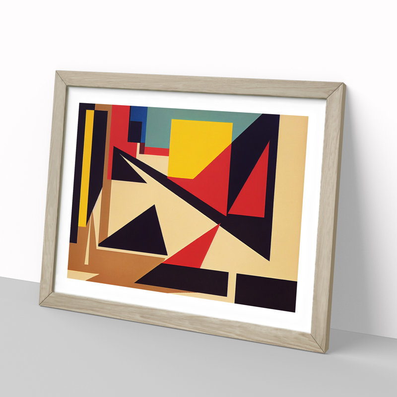 Art Suprematism Vol.4 Abstract - Single Picture Frame Print, 34cm H x 46cm W x 2cm D, Oak Framed