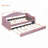Twin Size Tufted Upholstered Daybed with Trundle, Velvet Sofabed with USB&Type-C Charging Ports, No Box-spring Needed, Pink-258800932