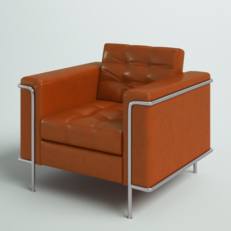 Chaise Hercules série contemporaine Lesley LeatherSoft, Cognac