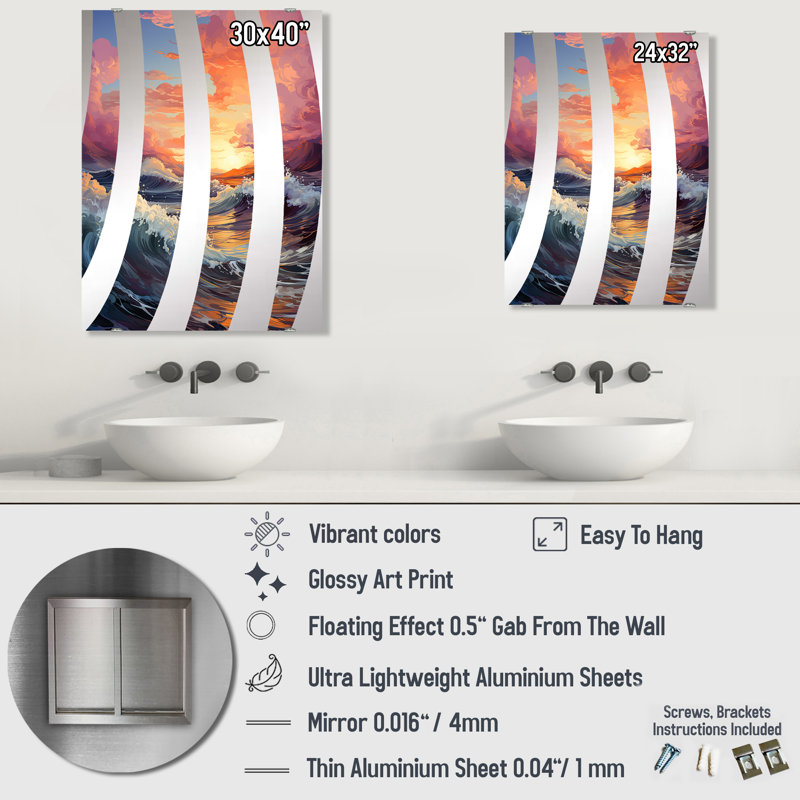 Grand miroir mural Dalayah, 32 po x 24 po