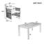 Ensemble de table de salle à manger 7 pièces en bois pour patio
