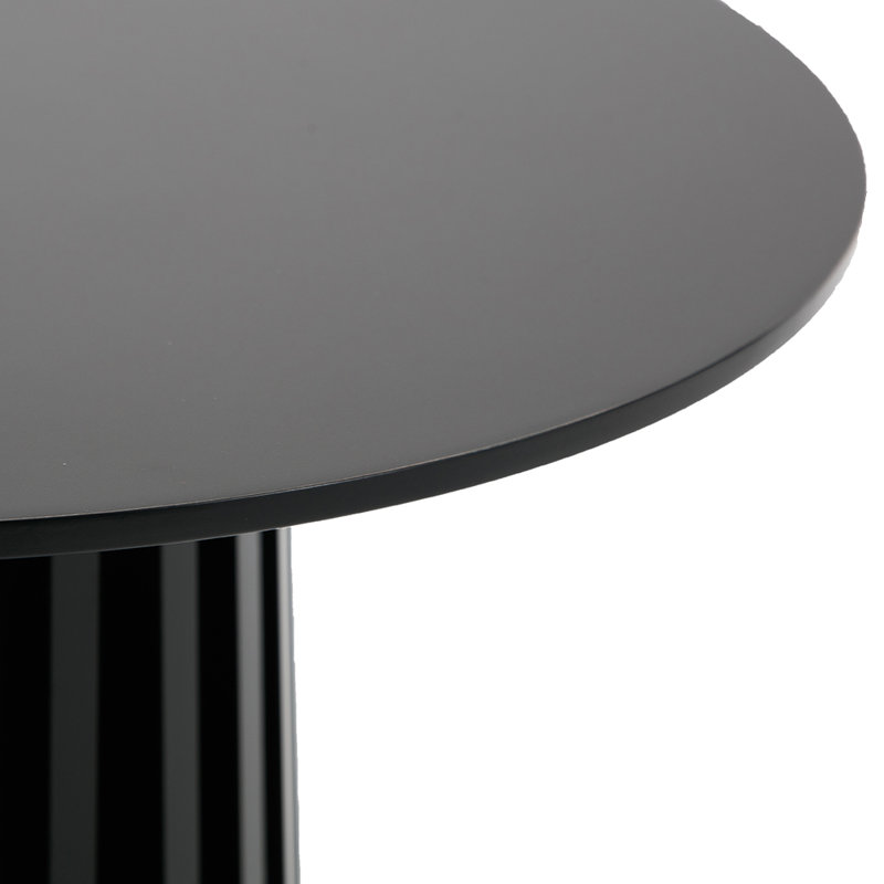 Ensemble de table de bar 3 pièces avec tabourets en polyuréthane, Noir, noir, noir, noir, 3 pièces: table, 2 chaises