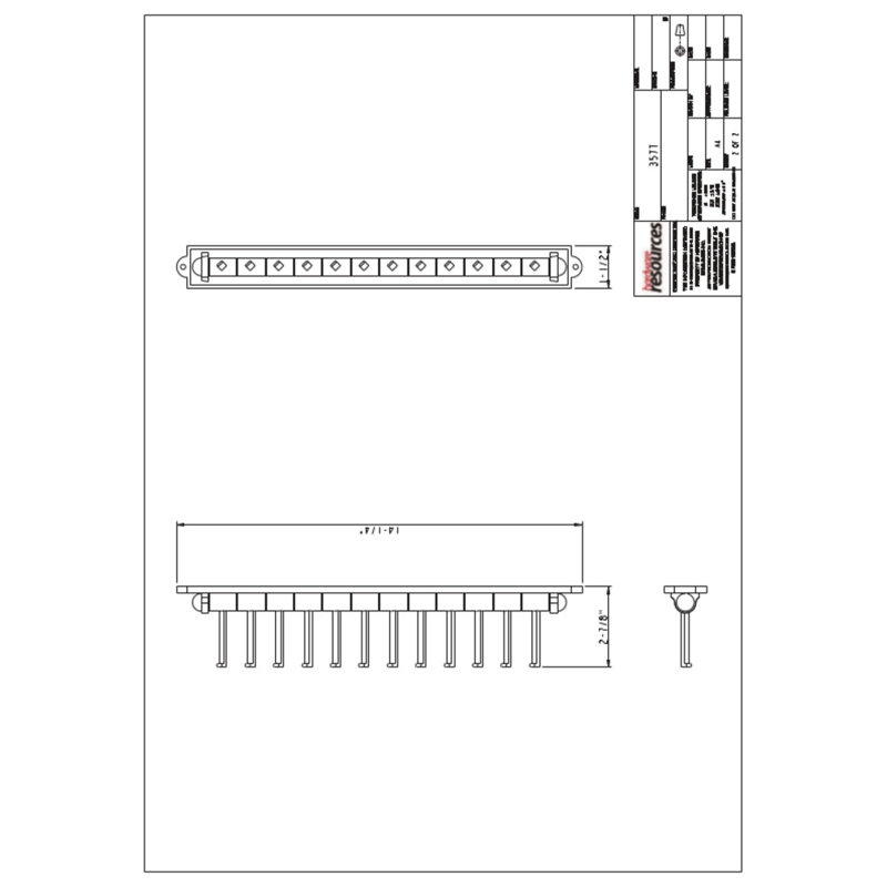 Metal Tie Rack, Satin Nickle
