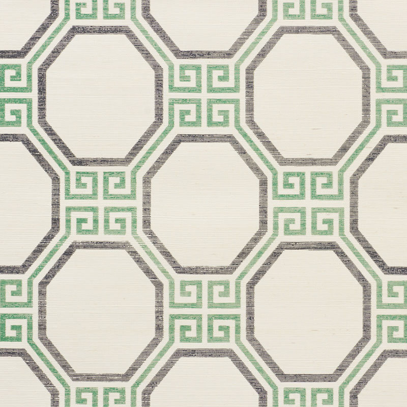 Papier peint Octavia Sisal, Jade