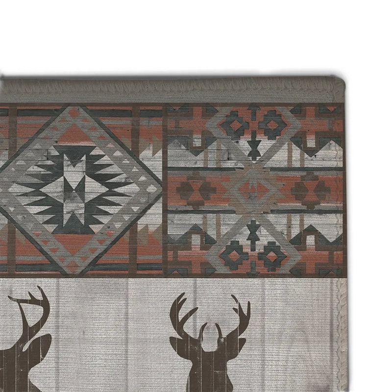 Tapis intérieur / extérieur rectangulaire antidérapant Southwest Lodge, Rectangle 4 pi x 6 pi