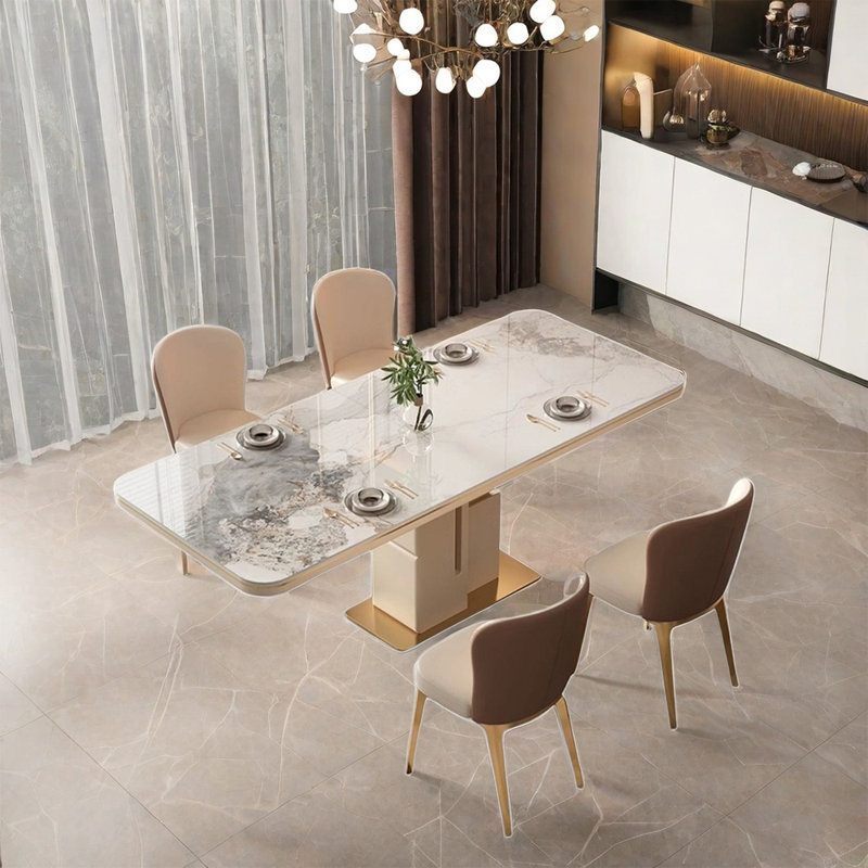 Ensemble de table de salle à manger moderne et luxueux, H 29,5 po x L 63 po x l 31,5 po