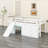 Low Loft Bed With Slide,Three Storage Drawers And Two Doors-517136391