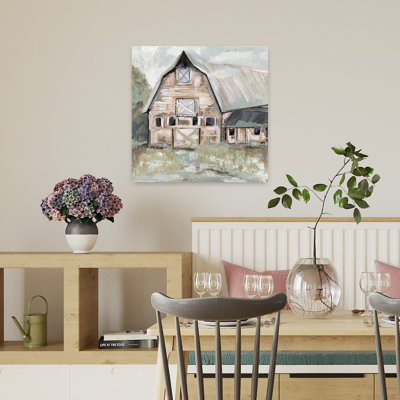 Contemporary Going To The Country Ii Neutral With Architecture Barns Art