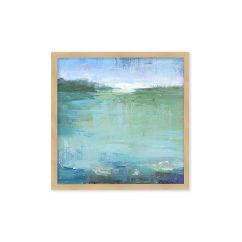 «Watery» par Dana McMillan, reproduction d'art sur toile, H 20 po x l 20 po, Impression encadrée, Naturel