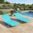 Set Of 2 5 Position Lay Flat Portable Beach Recliners With Carry Strap And Sturdy Metal Frame For Beach Poolside Camping Use-1843339414