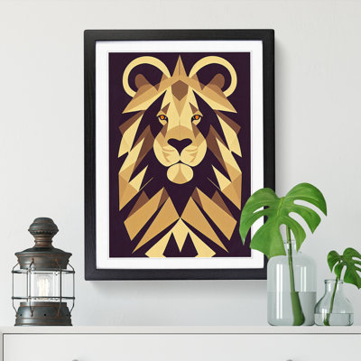 Oritz Lion Art Deco Vol.2 1 Piece Single Picture Frame Wall Art