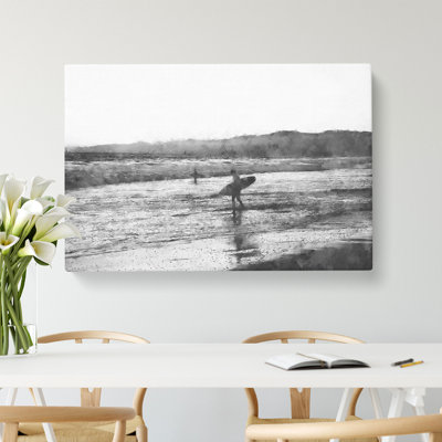 Two Surfers - Wrapped Canvas Print