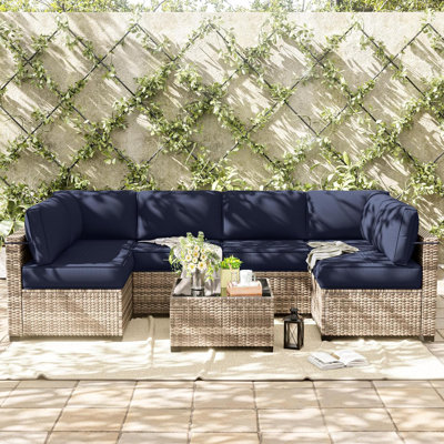 14-Piece Outdoor Replacement Cushion Set Seat/Back Cushion，26'' W X 26'' D，Only Cushions