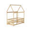 Structure de lit simple en bois avec structure de lit et garde-corps de sécurité