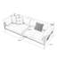 Canapé modulaire kaki en cuir véritable-709058719