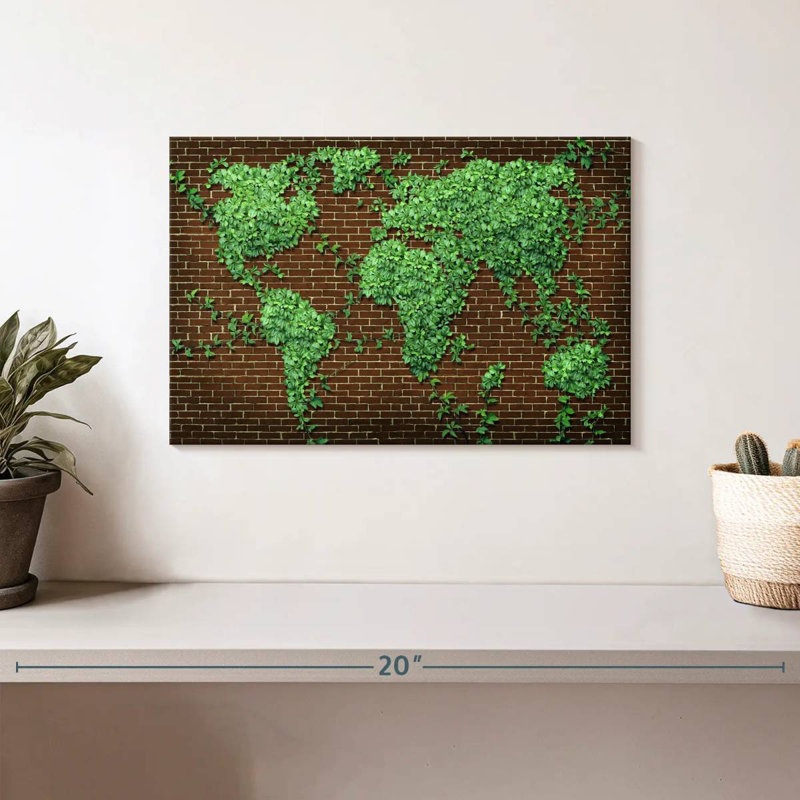 Carte du monde Aliaz Evergreen, H 8 po x l 12 po