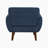 Hillman 34" Modern & Contemporary Velvet Accent Chair with Tufted Back, Flared Track Arms & Tapered Wood Legs-1774285380