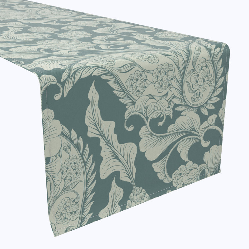 Floral 176 Cotton Table Runners Floral, 108" x 16"