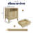 Lagoon Set Of 2 Fluted 2 Drawer Nightstand, Bedside Table With Storage Drawers, Night Stand For Bedroom, End Table Or Side Table For Living Room, 15.7" D X 18.9" W X 24" H, Beige