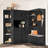 Multifunctional Left-Right Combination Hall Cabinet (Can Be Used Separately) With Storage And 4 Hooks, Storage Cabinet/ Hall Tree 2 In 1 For Living Room, Kitchen And Hallway-1441203529
