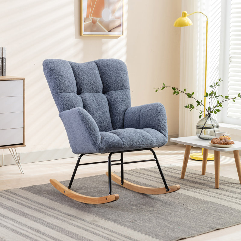 Chaise de chambre à coucher Teddy, Bleu clair