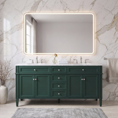 Ensemble de meuble-lavabo double l 72 po x P 21,5 po x H 35 po Rivers