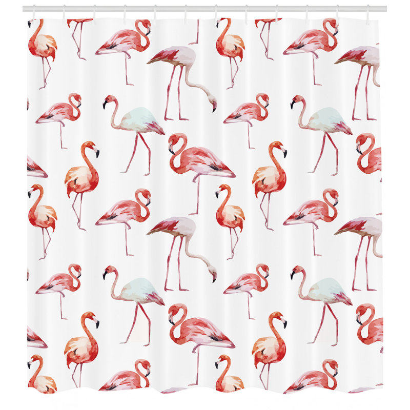 Shower Curtain with Hooks Included, 69" H x 105" W