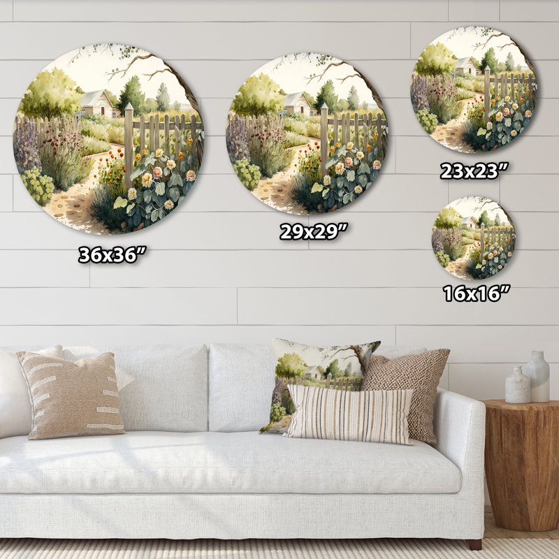 Pickett - paysages d'art rond en métal, H 23 po x l 23 po