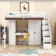 Lit mezzanine double avec bureau et escalier, tablettes-1299588257