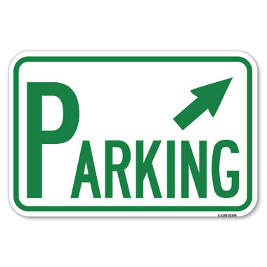 SignMission Parking (With Lock, Cycle & Bidirectional Arrow Symbol)/24624 -  Wayfair Canada